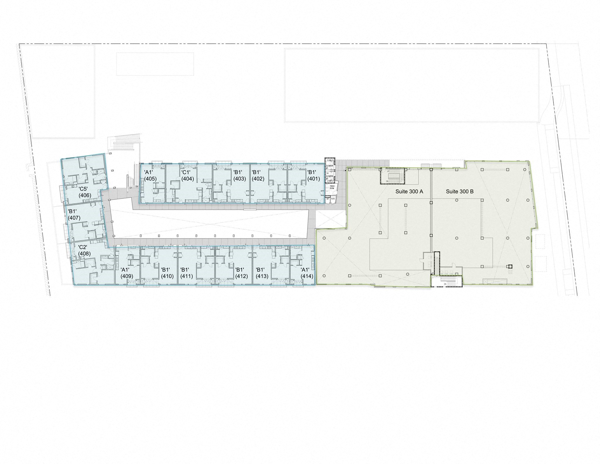 Fourth floor apartment site plan